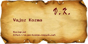 Vajsz Kozma névjegykártya